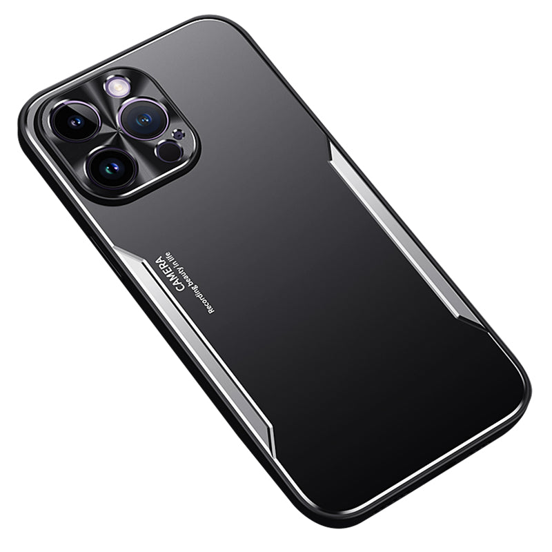 Uniqkart for iPhone 12 Pro Shockproof Cell Phone Shell Anti-dust Aluminium Alloy + TPU Phone Case Cover - Silver