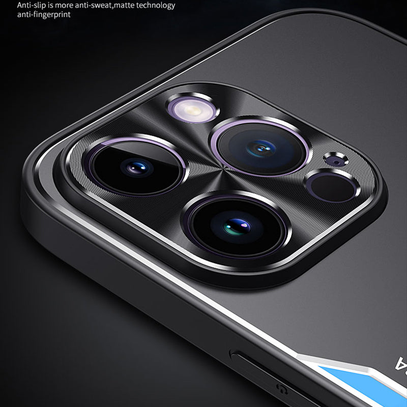 Uniqkart for iPhone 12 Pro Shockproof Cell Phone Shell Anti-dust Aluminium Alloy + TPU Phone Case Cover - Silver