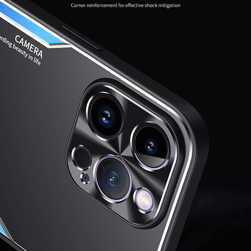 Uniqkart for iPhone 12 Pro Shockproof Cell Phone Shell Anti-dust Aluminium Alloy + TPU Phone Case Cover - Silver