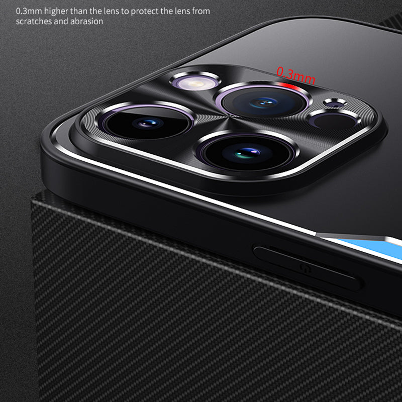 Cell Phone Case For iPhone 12 Pro , TPU + Aluminium Alloy Phone Cover Shell with Kickstand - Red