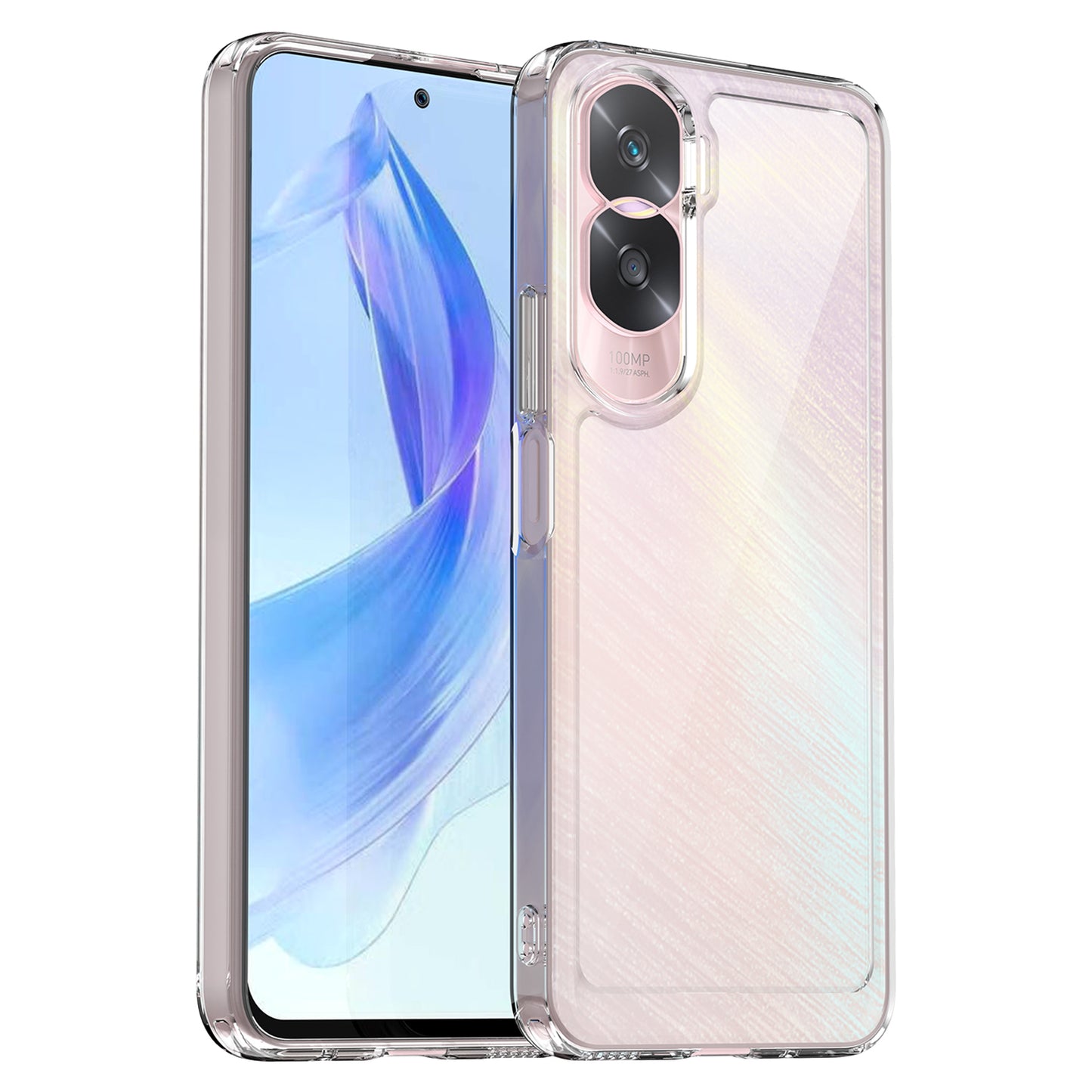 Uniqkart for Honor 90 Lite 5G / X50i TPU+Acrylic Mobile Phone Back Cover Clear Protective Shockproof Case - Transparent
