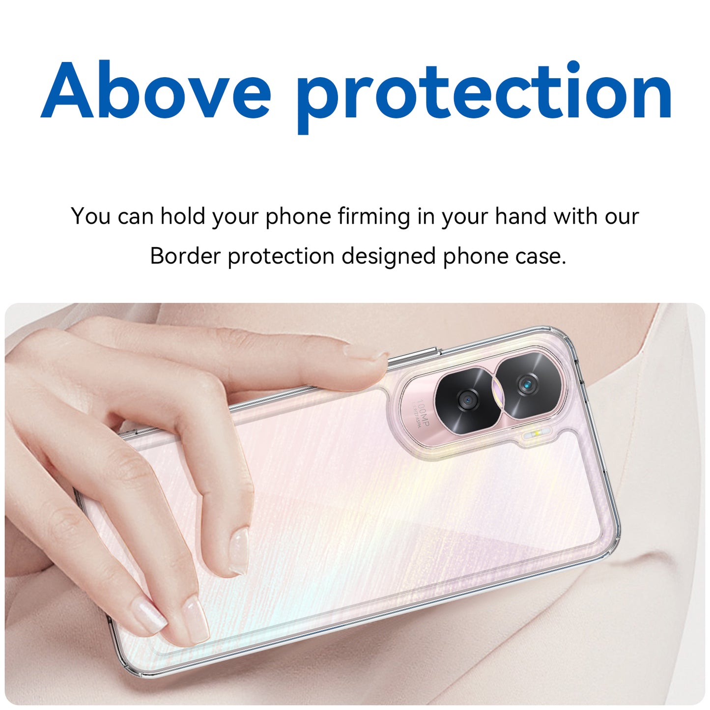 Uniqkart for Honor 90 Lite 5G / X50i TPU+Acrylic Mobile Phone Back Cover Clear Protective Shockproof Case - Transparent