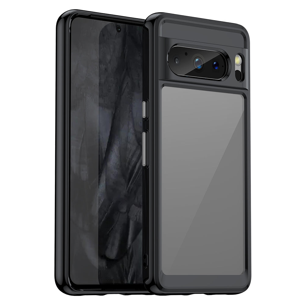 Uniqkart for Google Pixel 8 Pro TPU+Acrylic Phone Case Drop-proof Phone Cover - Black