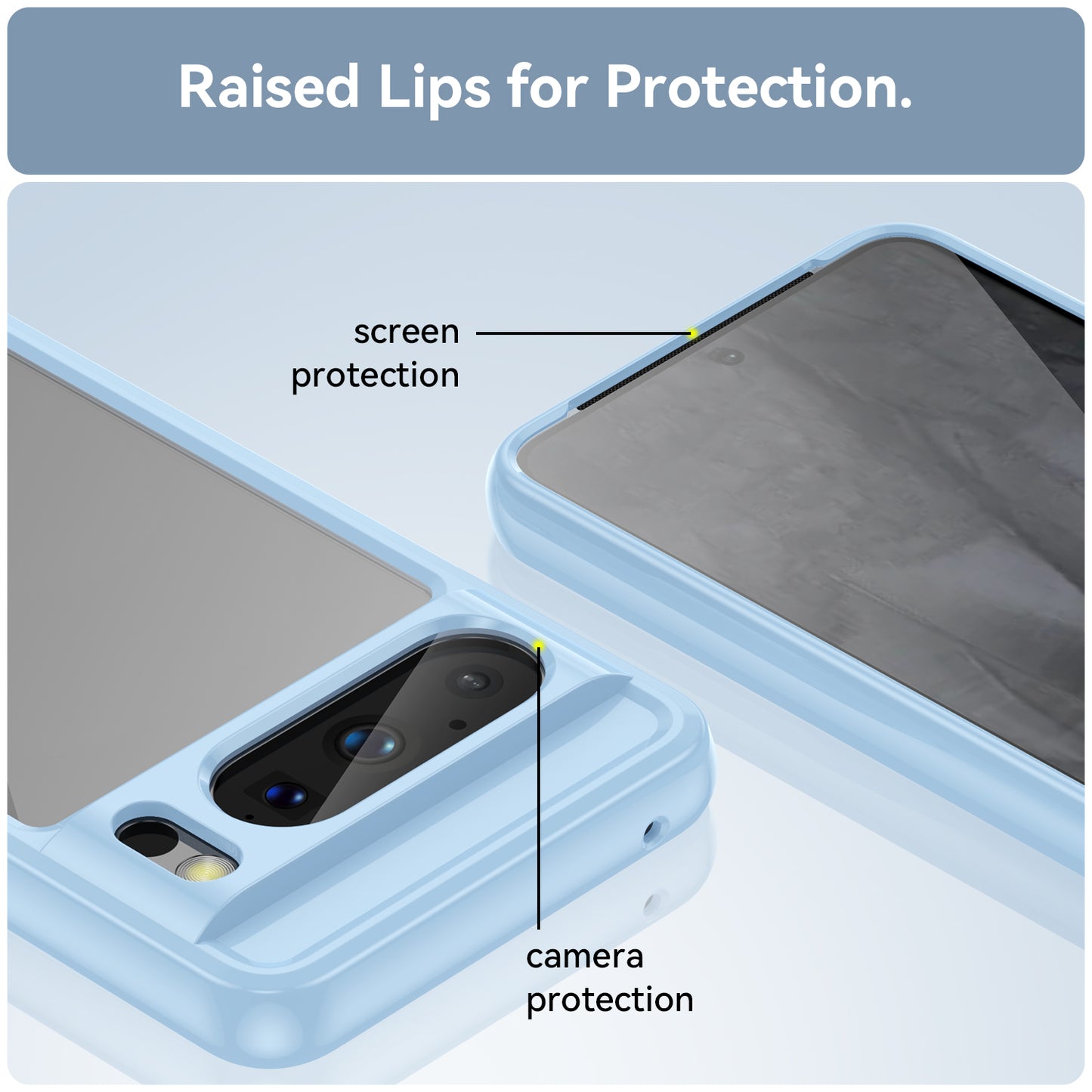 Uniqkart for Google Pixel 8 Pro TPU+Acrylic Phone Case Drop-proof Phone Cover - Blue