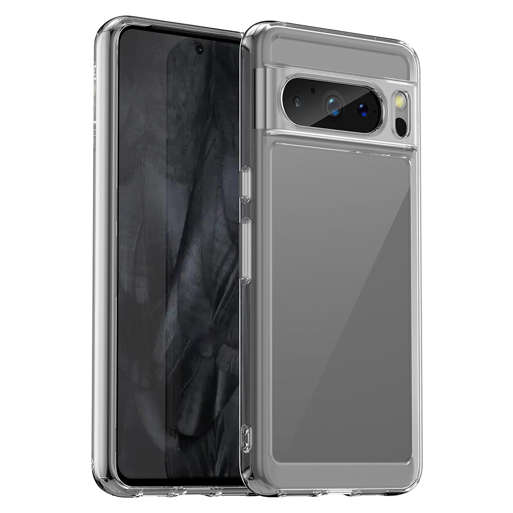 Uniqkart for Google Pixel 8 Pro TPU+Acrylic Phone Case Drop-proof Phone Cover - Transparent