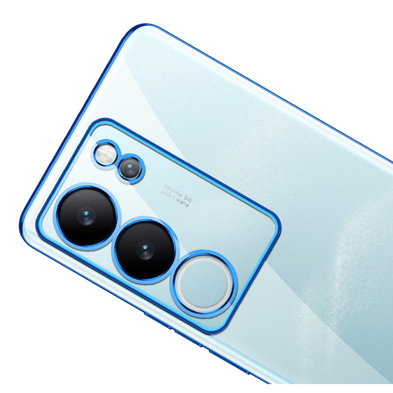 Uniqkart Nature Series for vivo S17 5G Matte TPU Case Electroplating Anti-drop Cell Phone Cover - Purple