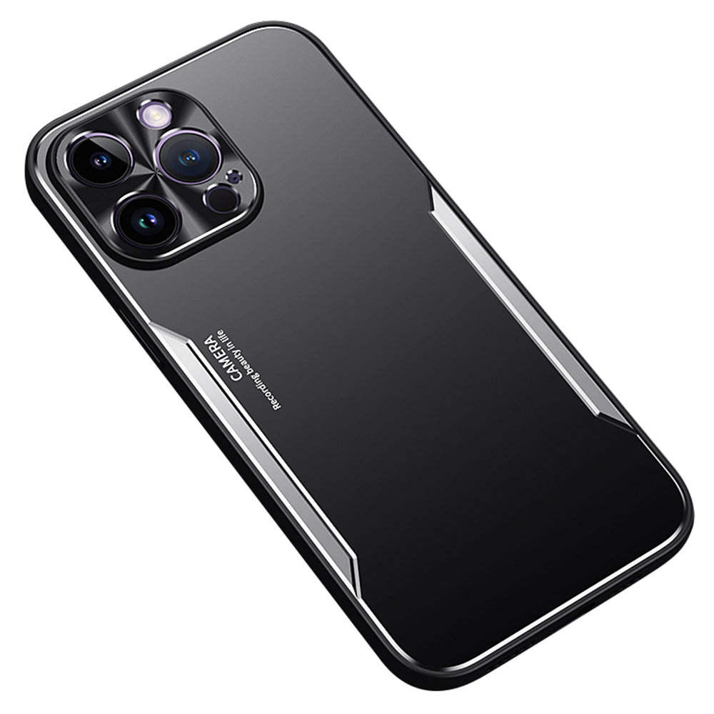 Uniqkart for iPhone 12 Pro Max 6.7 inch Aluminium Alloy + TPU Phone Case Anti-Scratch Cellphone Shell - Silver