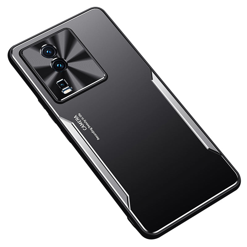 Uniqkart for vivo iQOO Neo7 5G Slim Phone Case Aluminum Alloy + TPU Case Shockproof Anti-Scratch Phone Cover - Silver