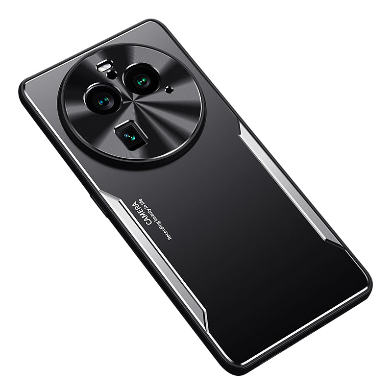 Uniqkart for Oppo Find X6 Pro Phone Case Aluminum Alloy + TPU Slim Case Protective Anti-Drop Phone Cover - Silver