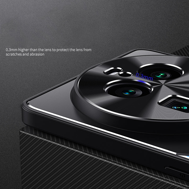 Shockproof Case for Oppo Find X6 Aluminum Alloy + TPU Slim Phone Case Anti-Drop Phone Cover - Silver