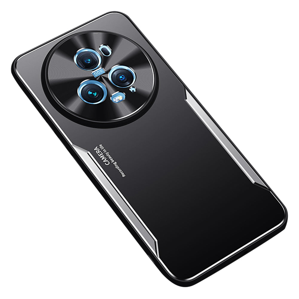 Uniqkart for Honor Magic5 Pro Slim-fit Smartphone Shell Aluminum Alloy + TPU Mobile Phone Case - Silver