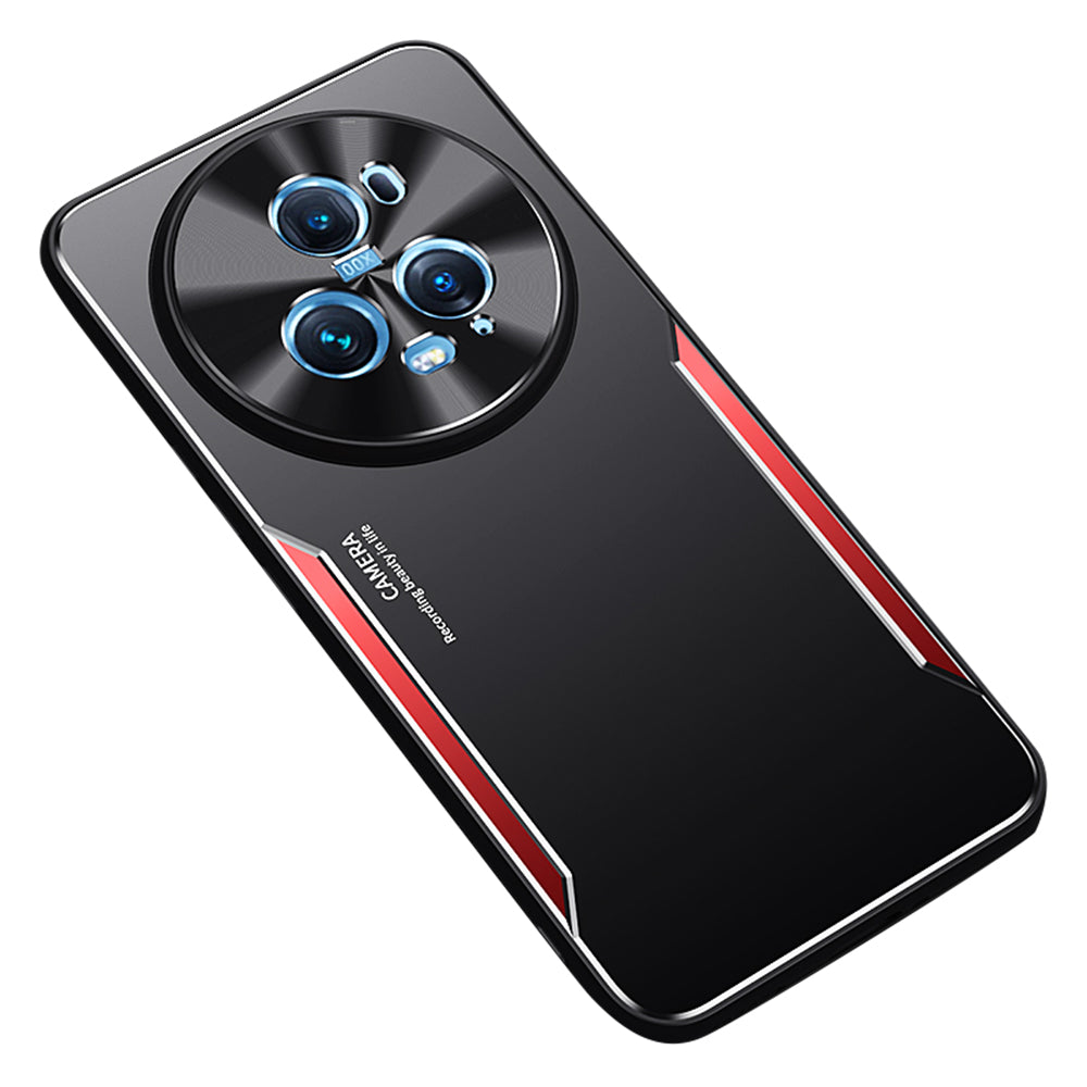 Uniqkart for Honor Magic5 Pro Slim-fit Smartphone Shell Aluminum Alloy + TPU Mobile Phone Case - Red