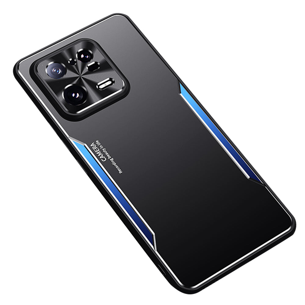 Uniqkart for Xiaomi 13 Pro 5G Dustproof Phone Case Raised Edge Aluminum Alloy + TPU Cover - Blue