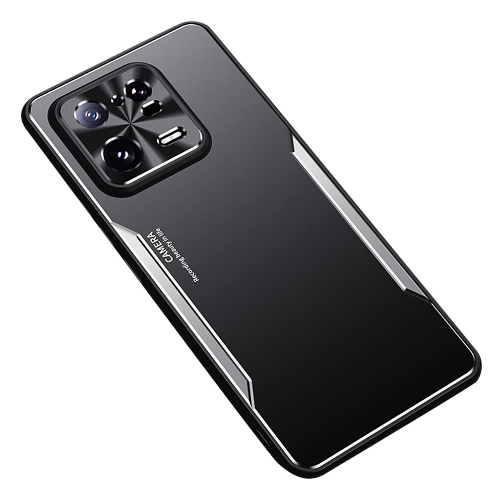 Uniqkart for Xiaomi 13 Pro 5G Dustproof Phone Case Raised Edge Aluminum Alloy + TPU Cover - Silver