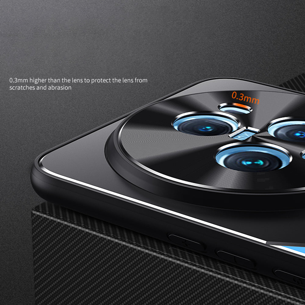 Uniqkart for Honor Magic5 Pro Shockproof Phone Cover Kickstand TPU+Aluminium Alloy Cell Phone Shell Case - Blue