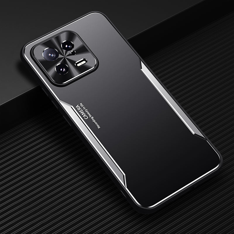 Anti-rust Aluminum Alloy TPU Phone Case for Xiaomi 13 Drop Protection Cell Phone Cover - Silver