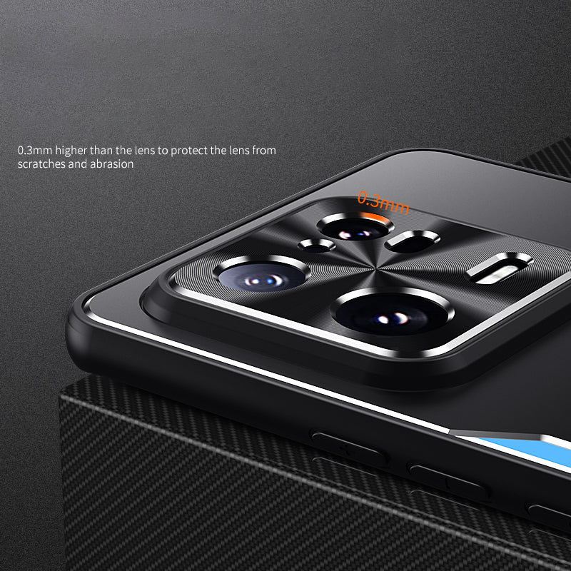 TPU+Aluminium Alloy Phone Case for Xiaomi 13 Pro 5G , Kickstand Anti-Scratch Phone Cover - Gold