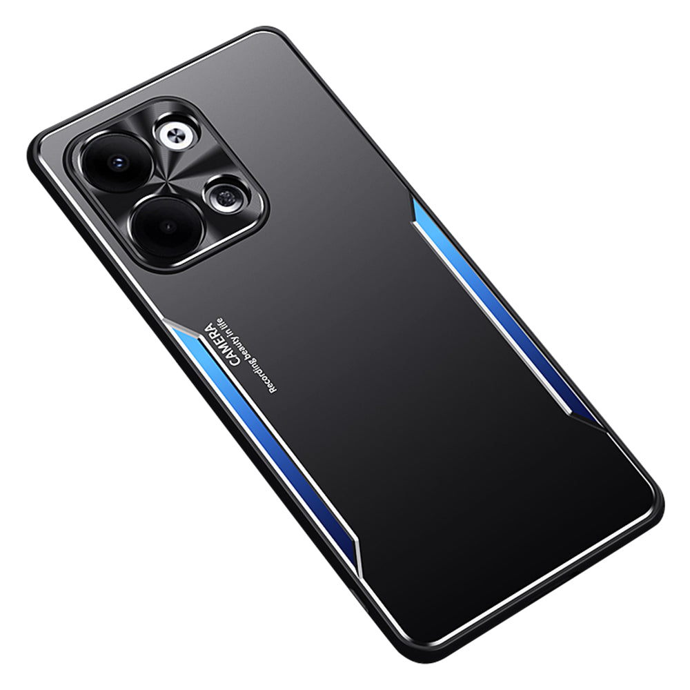 Uniqkart for Oppo Reno9 Pro 5G TPU + Aluminum Alloy Phone Case Drop Protection Phone Cover - Blue