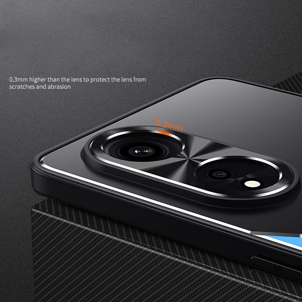 Uniqkart for Oppo A1 Pro 5G / A98 5G / Reno8 T 5G Raised Edge Protection Phone Case Aluminum Alloy + TPU Mobile Phone Cover - Gold