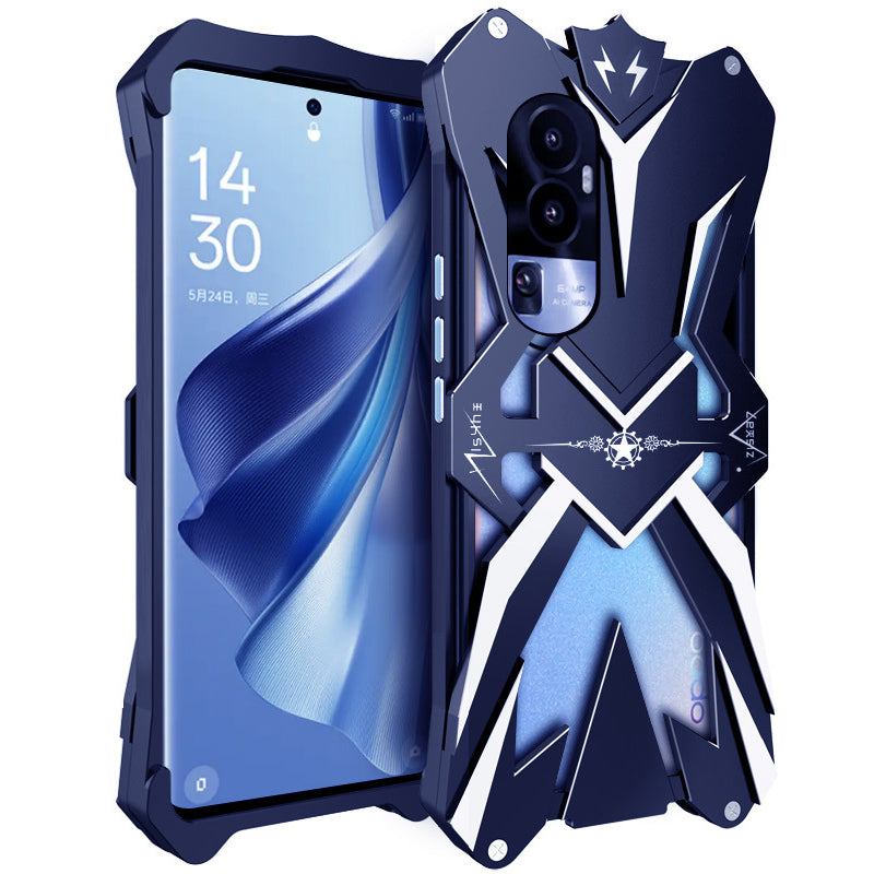 Uniqkart for Oppo Reno10 Pro+ 5G Metal Case Aluminum Alloy Drop Impact Protective Phone Cover