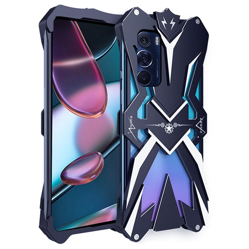 Uniqkart for Motorola Edge X30 Tough Armour Metal Case Aluminum Alloy Protective Phone Cover