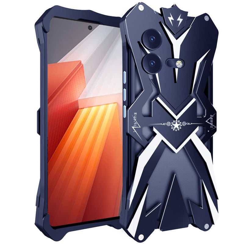 Uniqkart for vivo iQOO Neo8 Pro 5G Phone Case Aluminum Alloy Metal Shockproof Hard Cover