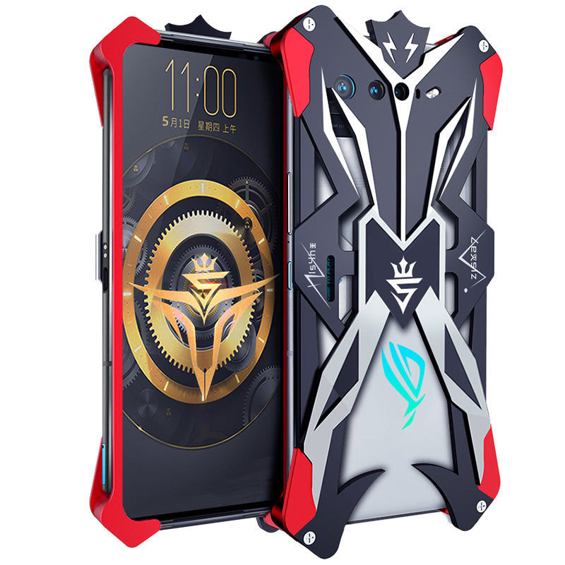 Shockproof Phone Case for Asus ROG Phone 7 5G , Aluminum Alloy Heavy Duty Protection Phone Cover