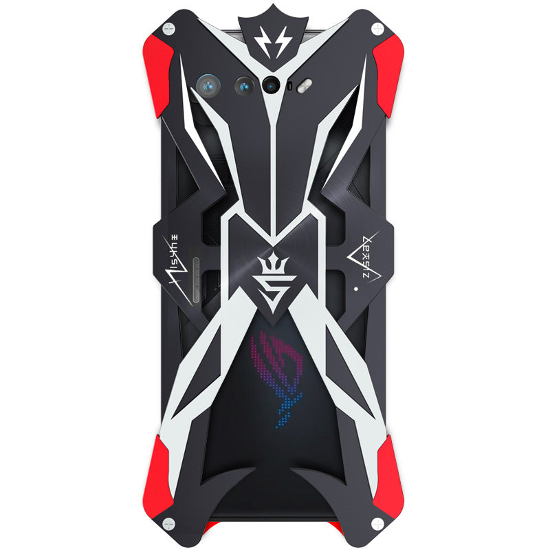 Shockproof Phone Case for Asus ROG Phone 7 5G , Aluminum Alloy Heavy Duty Protection Phone Cover