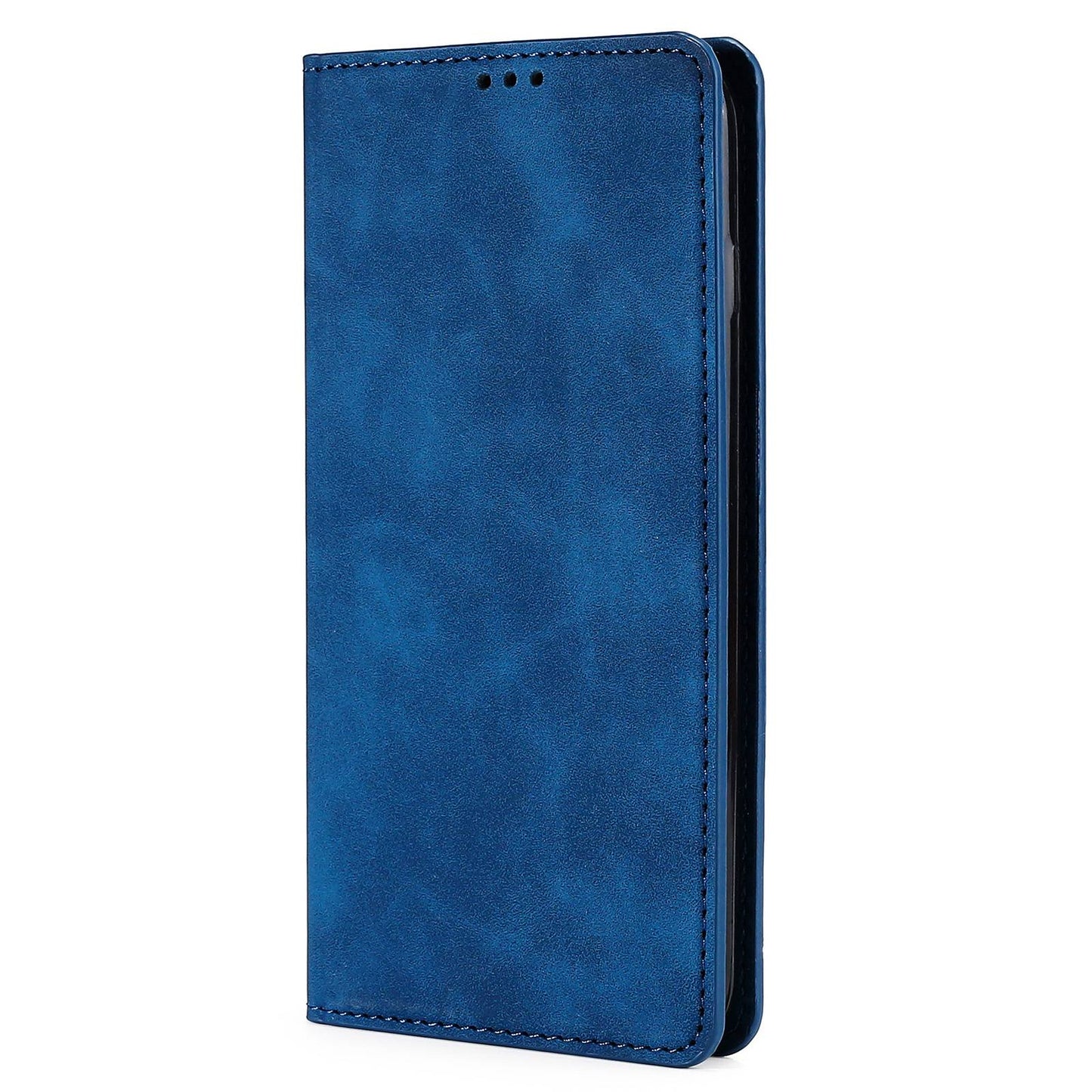 Uniqkart for Xiaomi Redmi Note 12S 4G Skin-touch Flip Stand Phone Case Card Holder PU Leather Smartphone Cover - Blue
