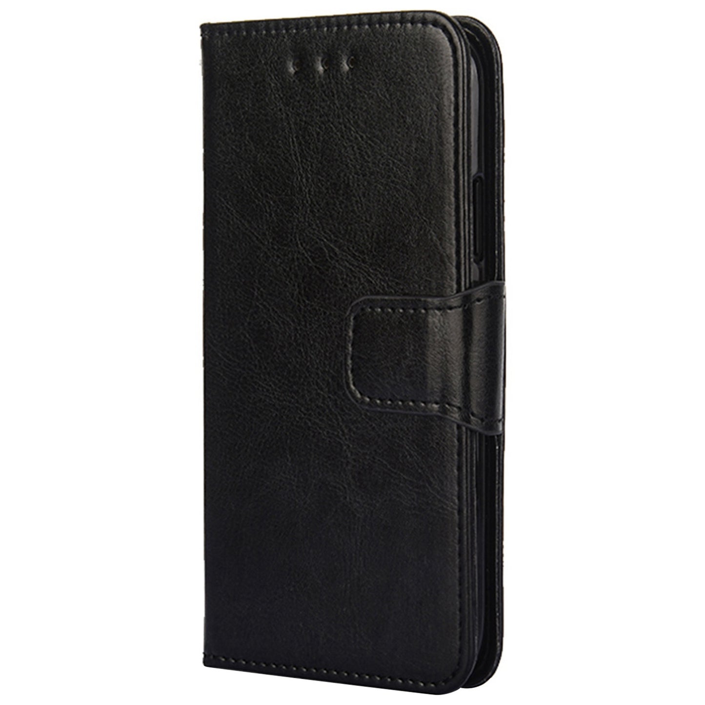 Uniqkart for Xiaomi Redmi Note 12S 4G Strong Magnetic Closure Phone Case Textured PU Leather Wallet Stand Cover - Black