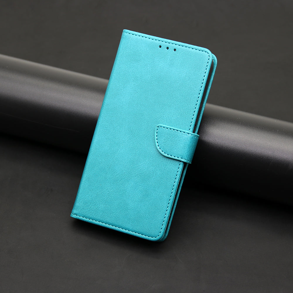 Uniqkart for Samsung Galaxy M54 / F54 5G Calf Texture Wallet Phone Case PU Leather Stand Cover - Baby Blue