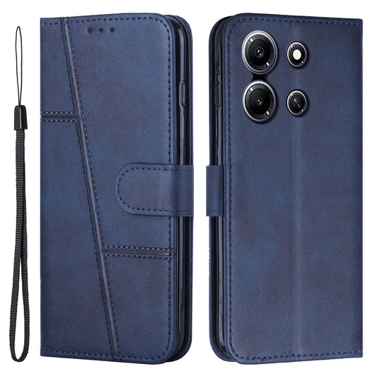 Uniqkart for Infinix Note 30i 4G Full Protection PU Leather Wallet Case Stand Cell Phone Cover - Sapphire