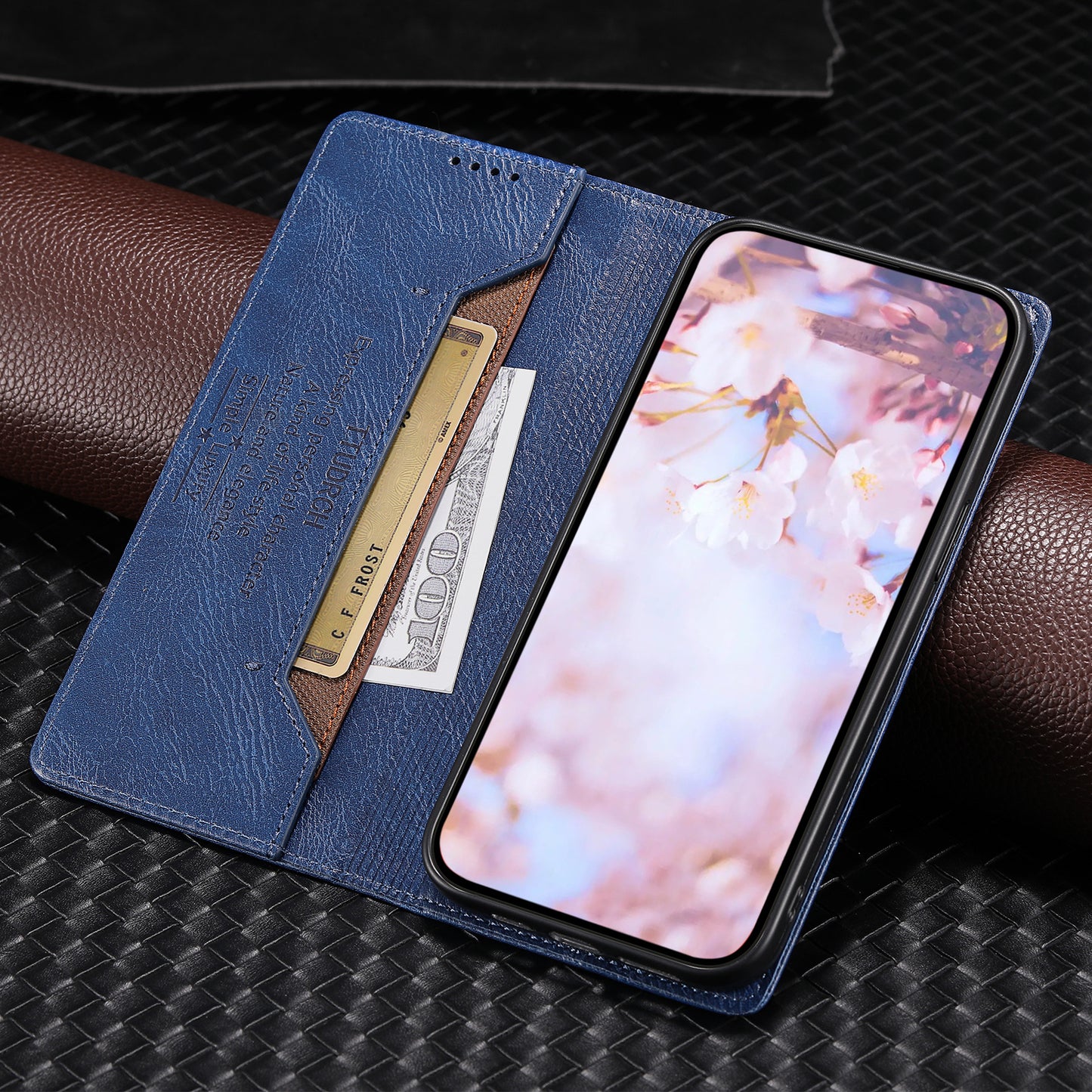 Uniqkart Style 007 Stand Wallet for Realme Narzo N53 4G / C53 4G RFID Blocking Cover Phone Leather Case - Blue