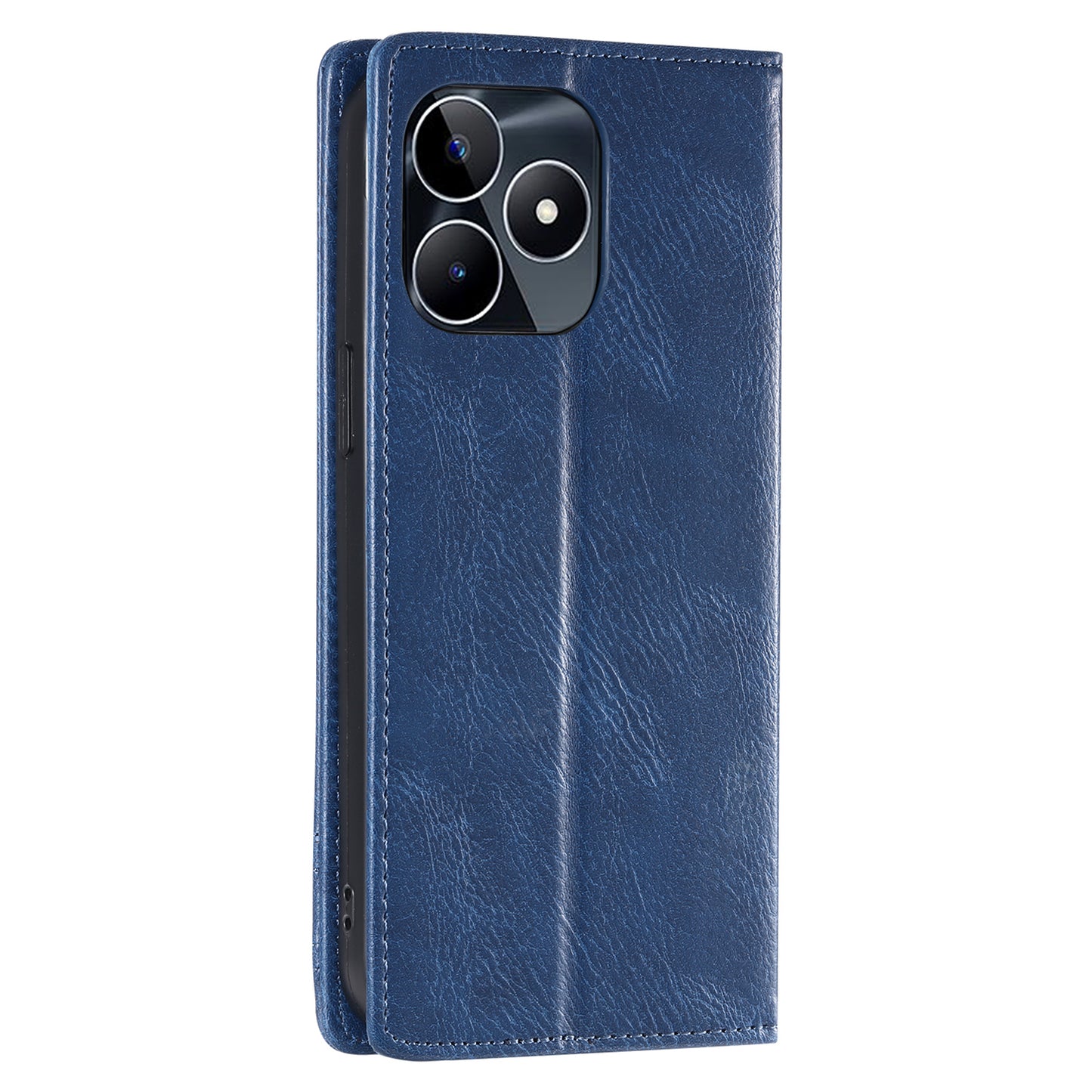 Uniqkart Style 007 Stand Wallet for Realme Narzo N53 4G / C53 4G RFID Blocking Cover Phone Leather Case - Blue