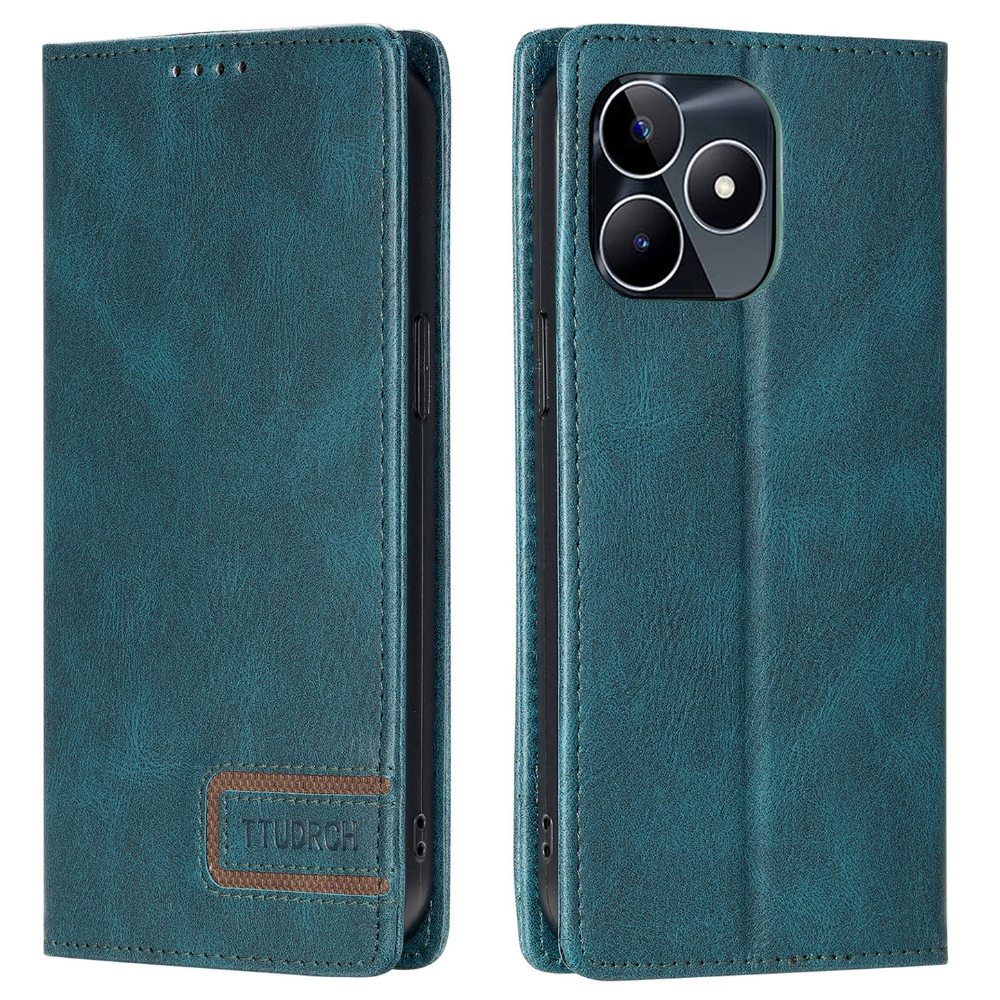 Uniqkart Style 007 Stand Wallet for Realme Narzo N53 4G / C53 4G RFID Blocking Cover Phone Leather Case - Green