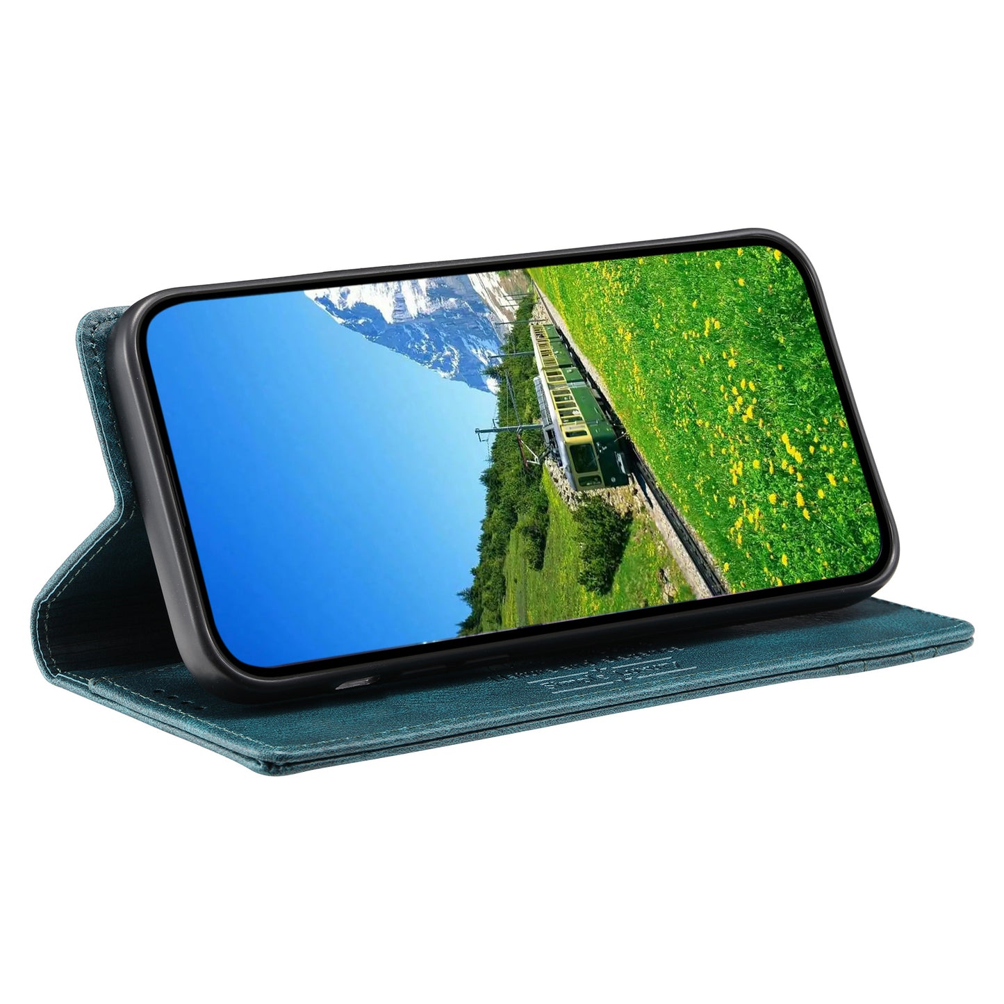 Uniqkart Style 007 Stand Wallet for Realme Narzo N53 4G / C53 4G RFID Blocking Cover Phone Leather Case - Green