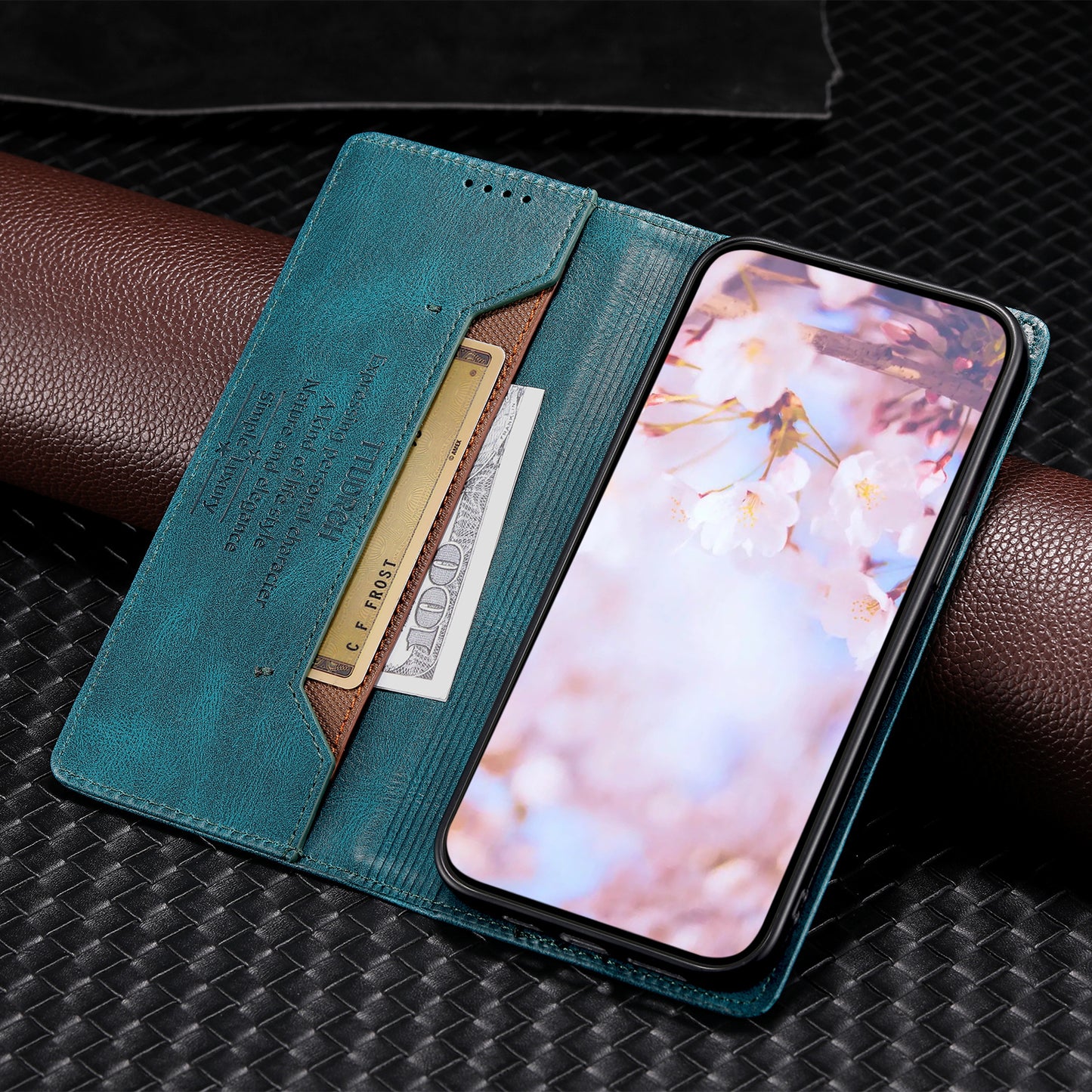 Uniqkart Style 007 Stand Wallet for Realme Narzo N53 4G / C53 4G RFID Blocking Cover Phone Leather Case - Green