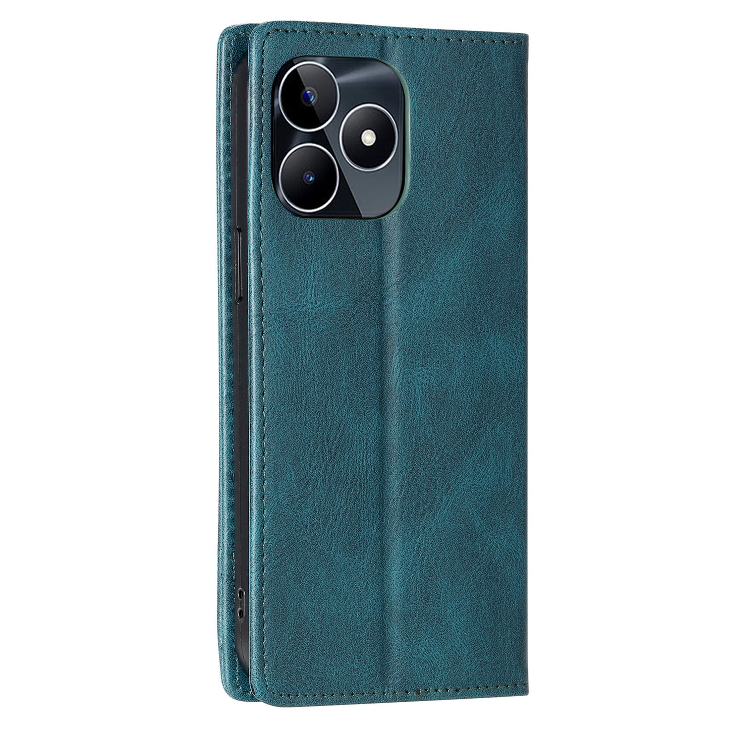 Uniqkart Style 007 Stand Wallet for Realme Narzo N53 4G / C53 4G RFID Blocking Cover Phone Leather Case - Green