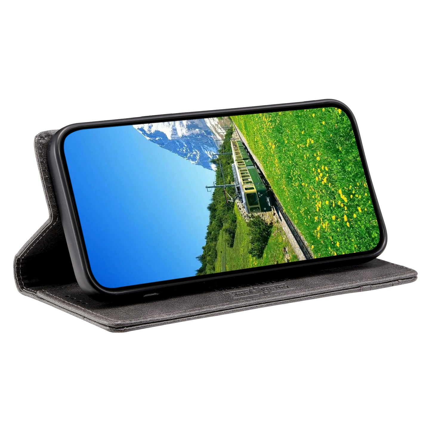 TTUDRCH Style 007 For iPhone 15 RFID Blocking Cover Phone Leather Case with Stand Wallet - Grey