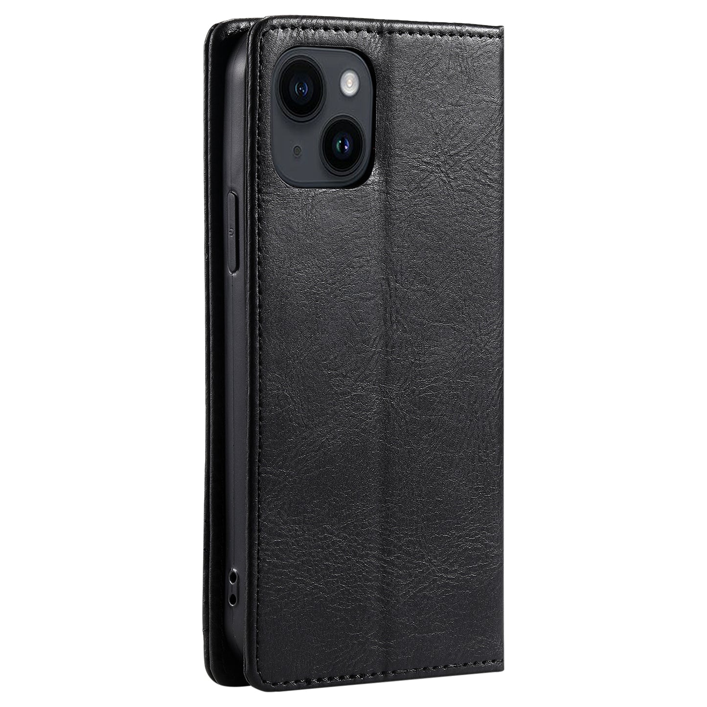 TTUDRCH Style 007 For iPhone 15 RFID Blocking Cover Phone Leather Case with Stand Wallet - Black