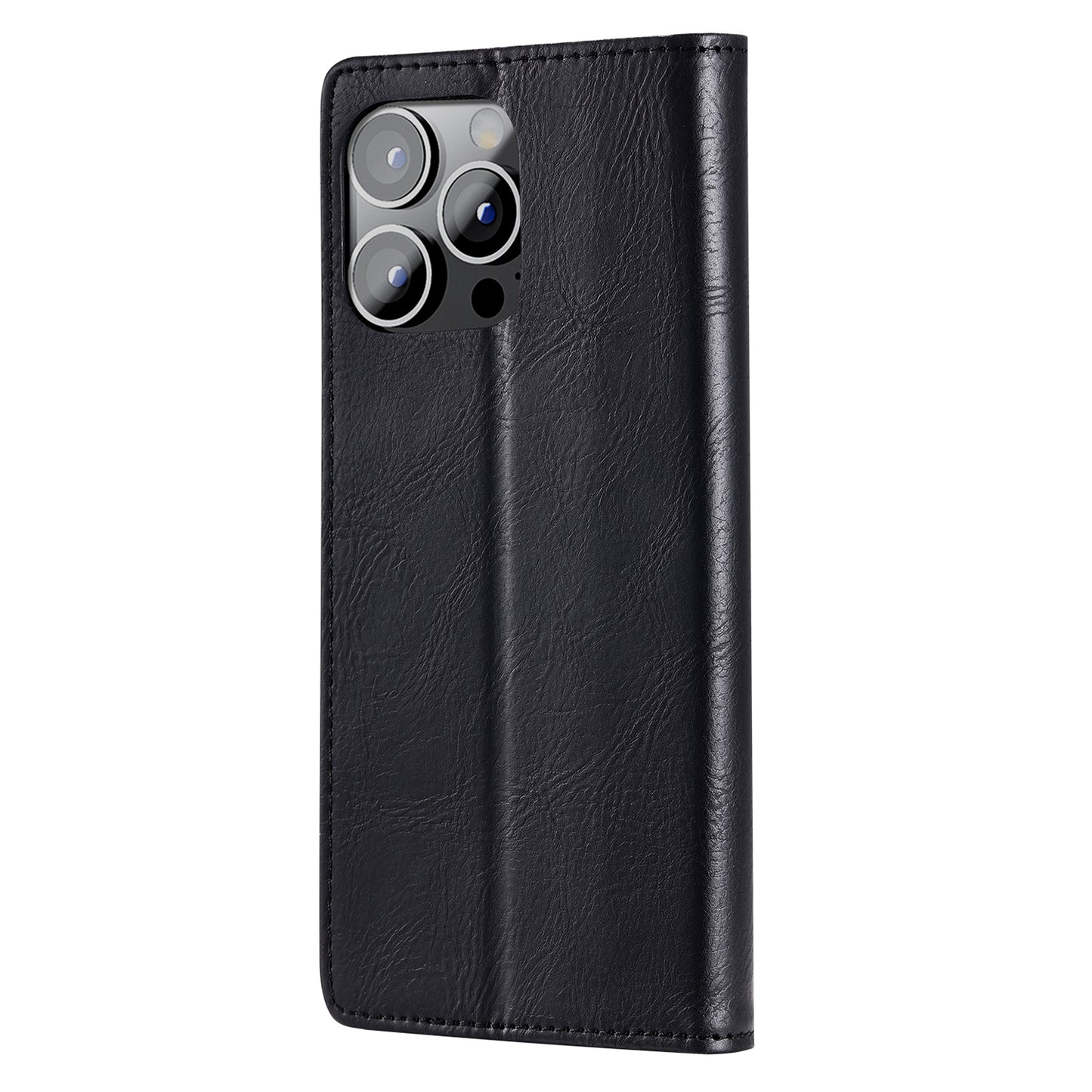 Uniqkart Style 007 For iPhone 15 Ultra RFID Blocking Stand Phone Case Wallet PU Leather Cover - Black