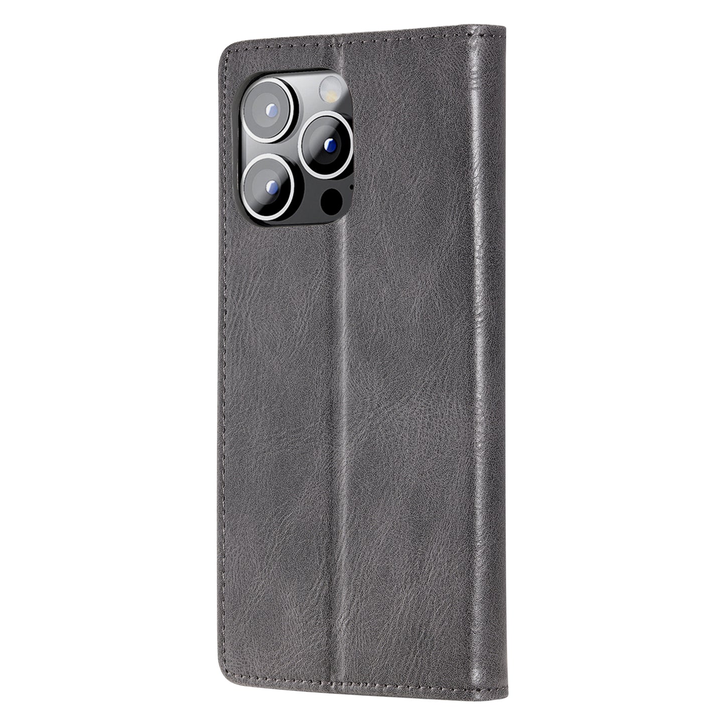 Uniqkart Style 007 For iPhone 15 Ultra RFID Blocking Stand Phone Case Wallet PU Leather Cover - Grey