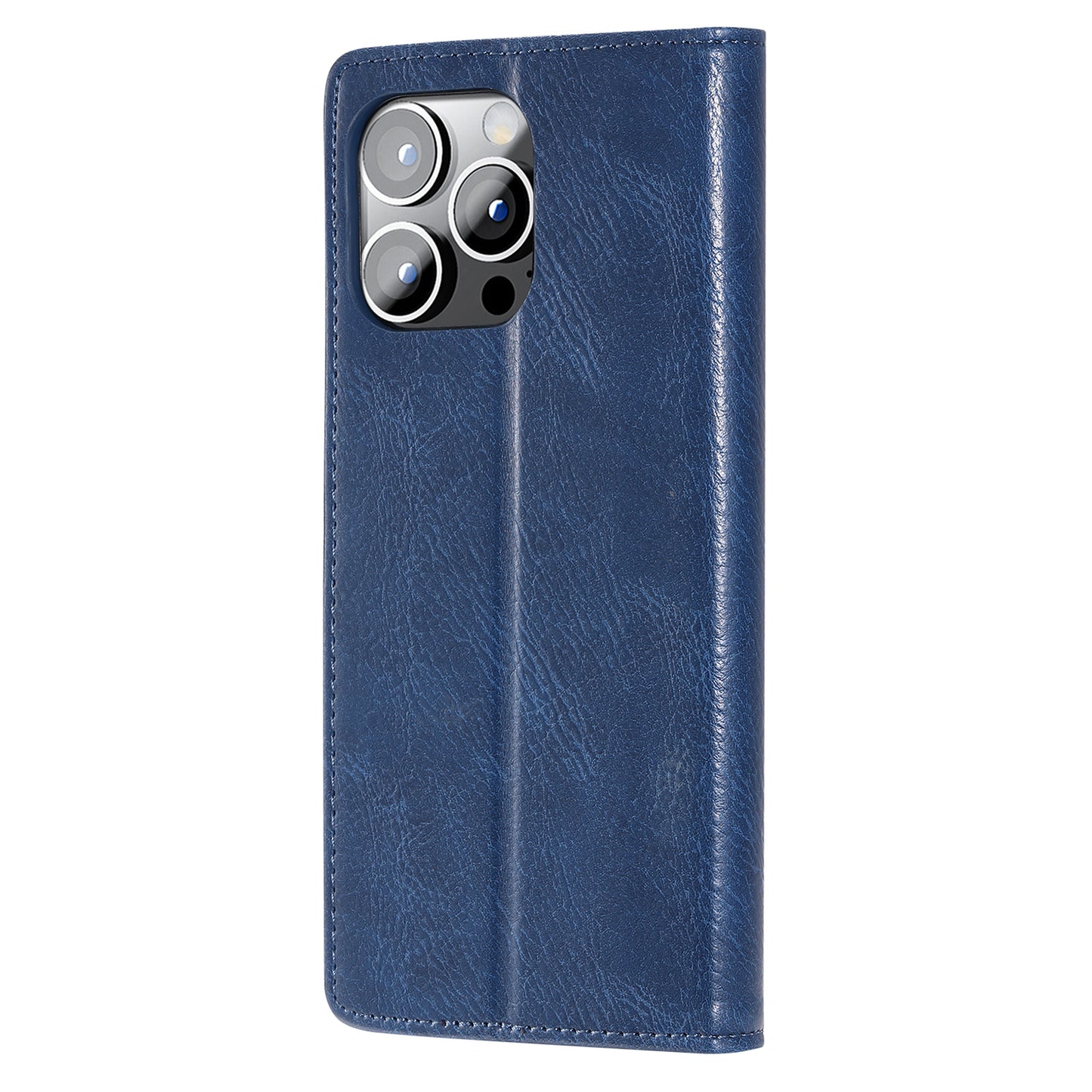 Uniqkart Style 007 For iPhone 15 Ultra RFID Blocking Stand Phone Case Wallet PU Leather Cover - Blue