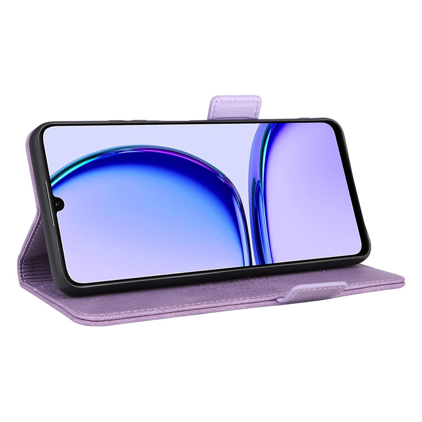 Uniqkart for Realme C53 4G / Narzo N53 4G Phone Wallet Case PU Leather Hardware Decor Stand Cover - Purple