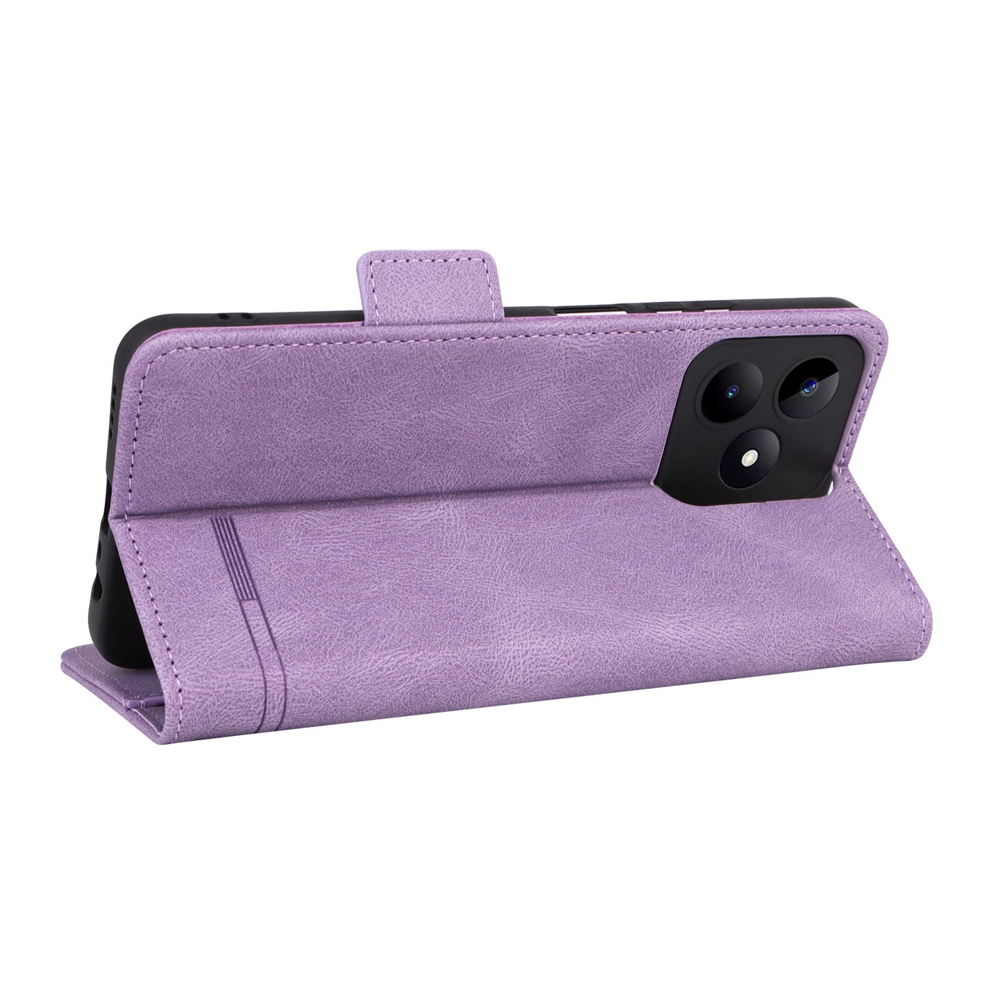 Uniqkart for Realme C53 4G / Narzo N53 4G Phone Wallet Case PU Leather Hardware Decor Stand Cover - Purple