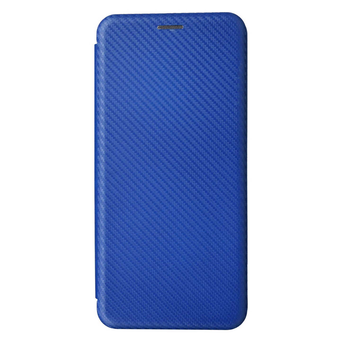 Uniqkart for HTC U23 Pro 5G Phone Stand Case Carbon Fiber Texture Leather Cover with Card Slot - Blue