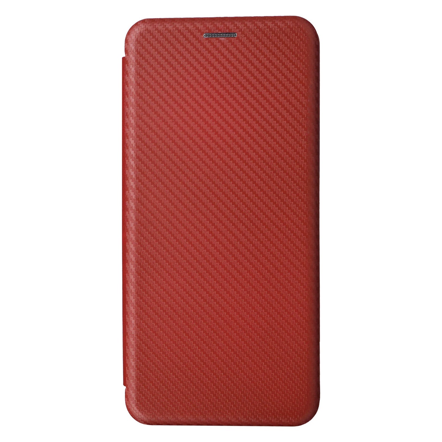 Uniqkart for HTC U23 Pro 5G Phone Stand Case Carbon Fiber Texture Leather Cover with Card Slot - Brown