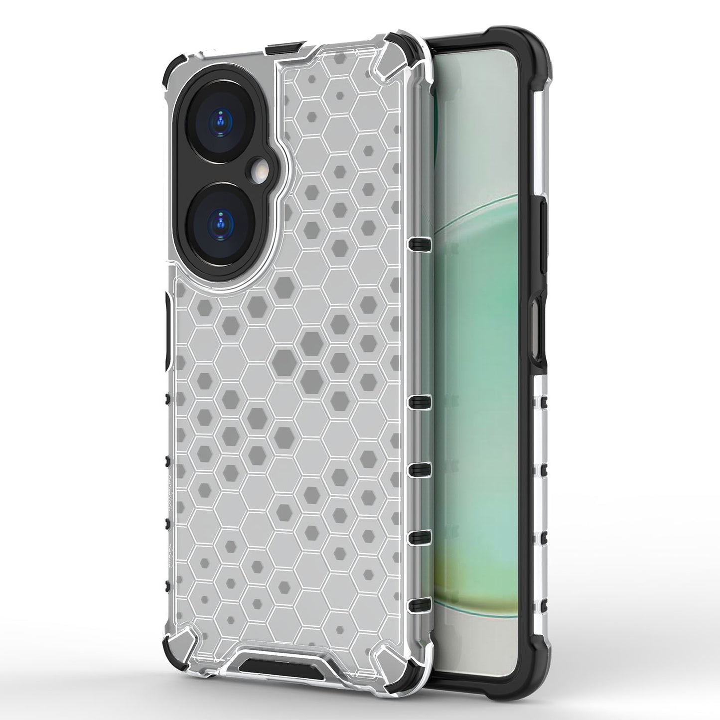 Uniqkart for Huawei Nova 11i Honeycomb Texture TPU+PC Cover Drop-proof Phone Case - Grey
