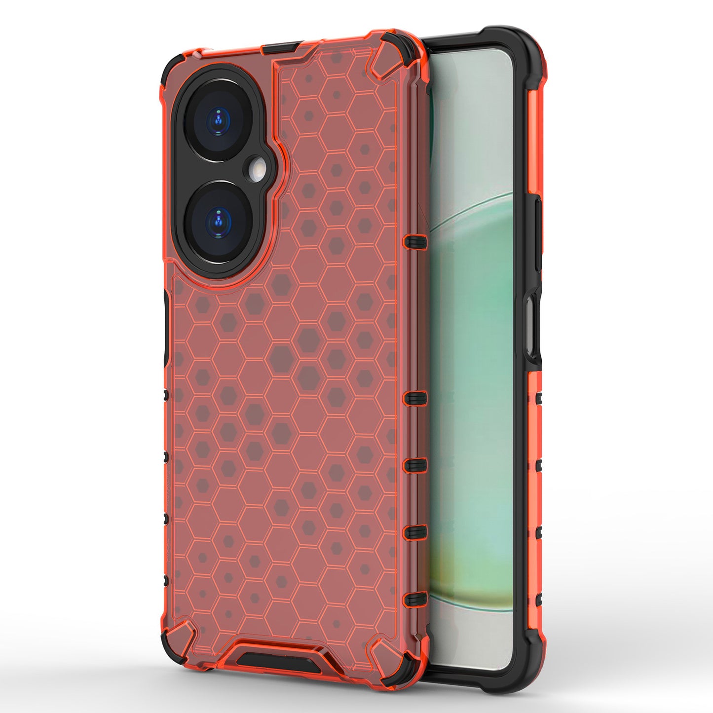 Uniqkart for Huawei Nova 11i Honeycomb Texture TPU+PC Cover Drop-proof Phone Case - Red