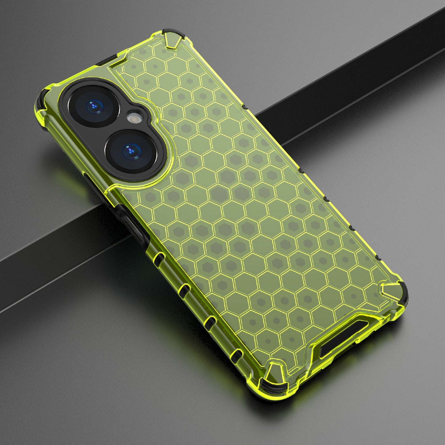 Uniqkart for Huawei Nova 11i Honeycomb Texture TPU+PC Cover Drop-proof Phone Case - Green